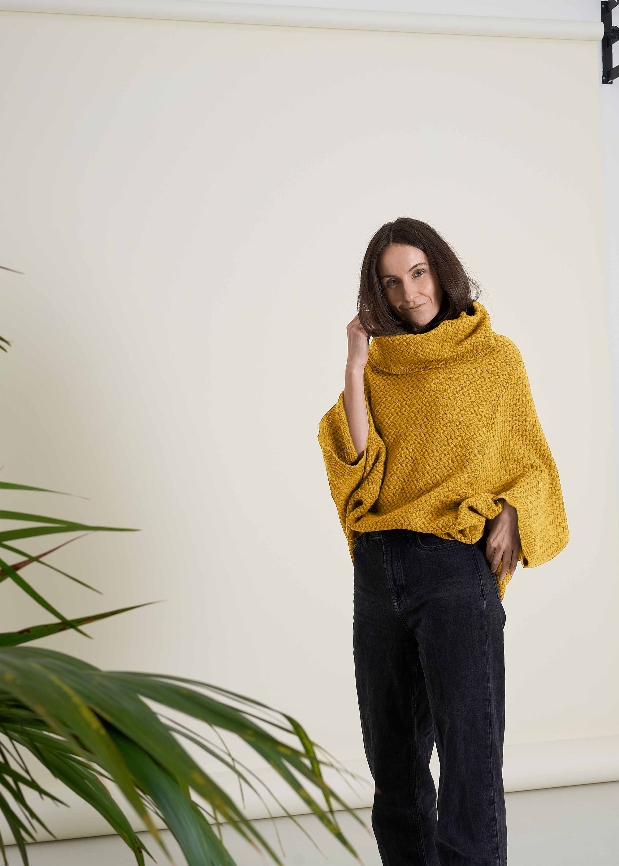 Unser Model Silke ist <strong>182 cm</strong> groß und trägt <strong>Größe M</strong>.#