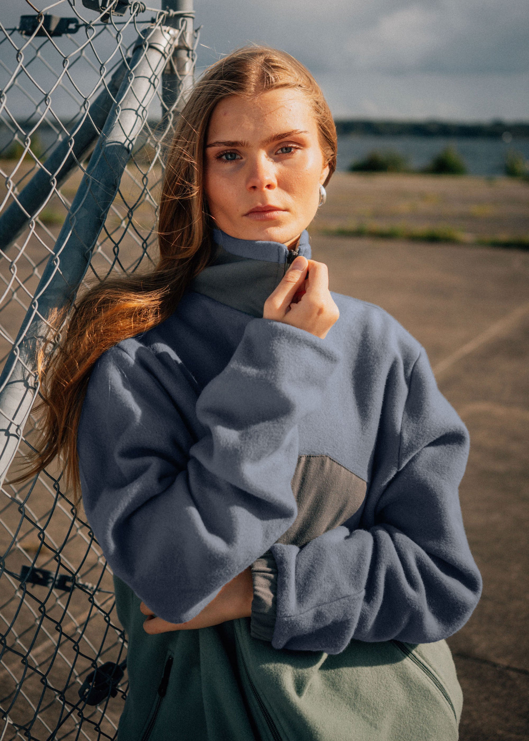 Unser Model Maike ist <strong>176 cm</strong> groß und trägt <strong>Größe L</strong>.#