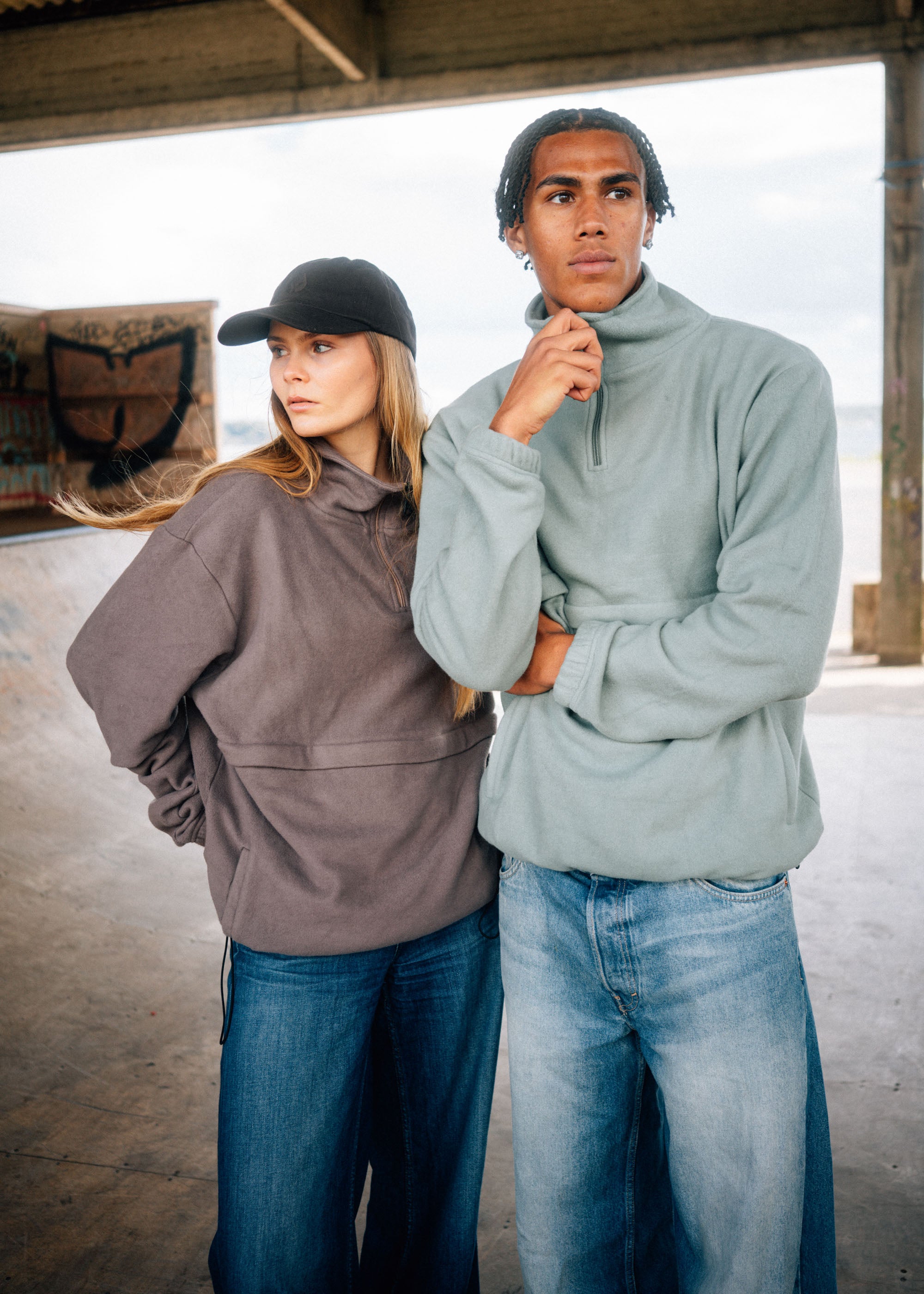 Unser Model Maike ist <strong>176 cm</strong> groß und trägt <strong>Größe L</strong>.#