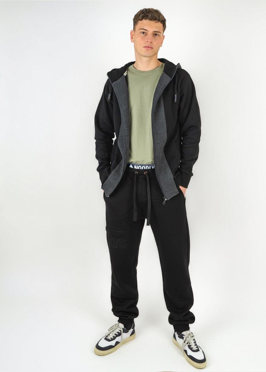 Bündel Sweatjacke STRIPPEN & Jogginghose SUNDAG Black