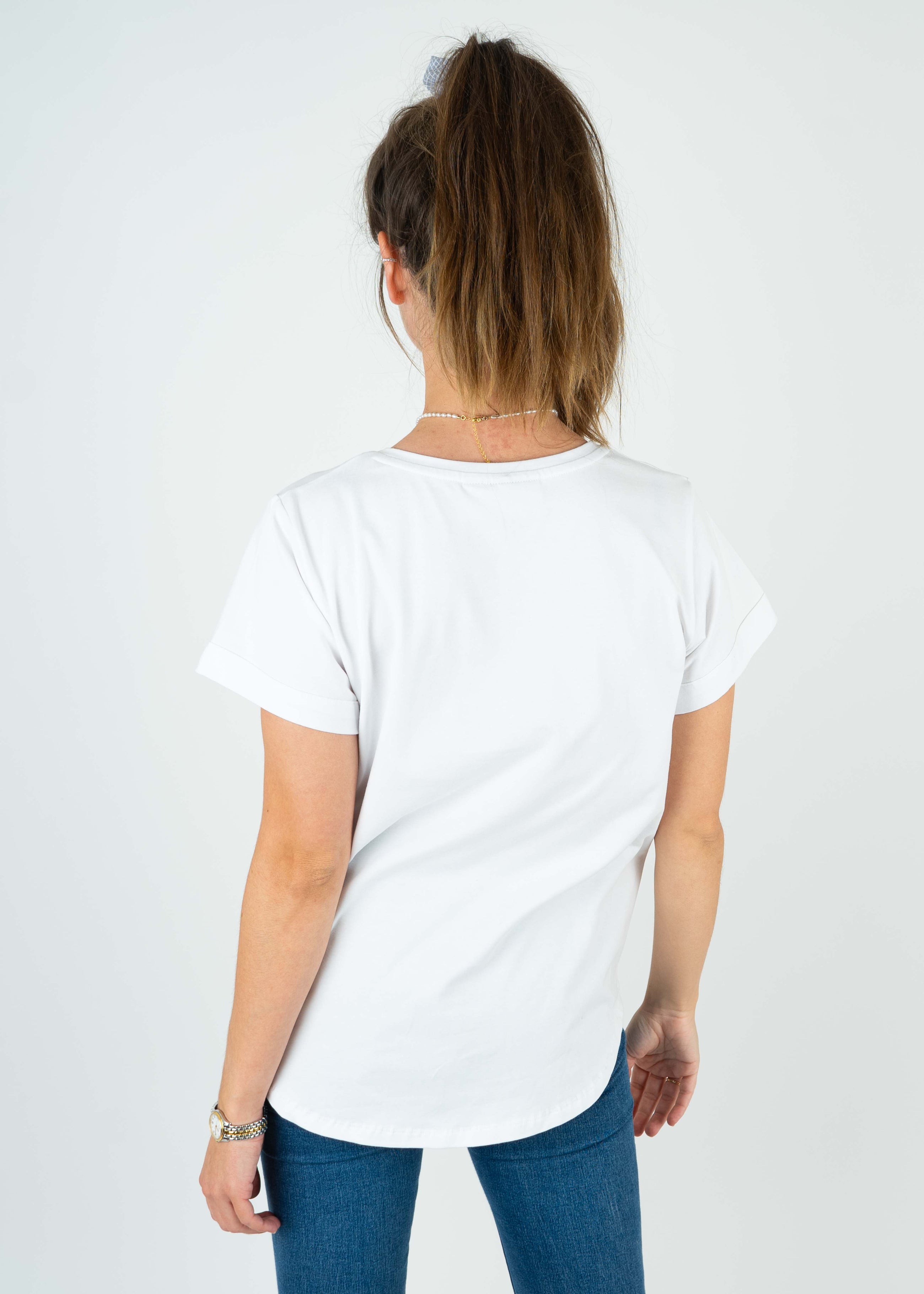 Unser Model Katy ist <strong>168 cm</strong> groß und trägt <strong>Größe S</strong>.#