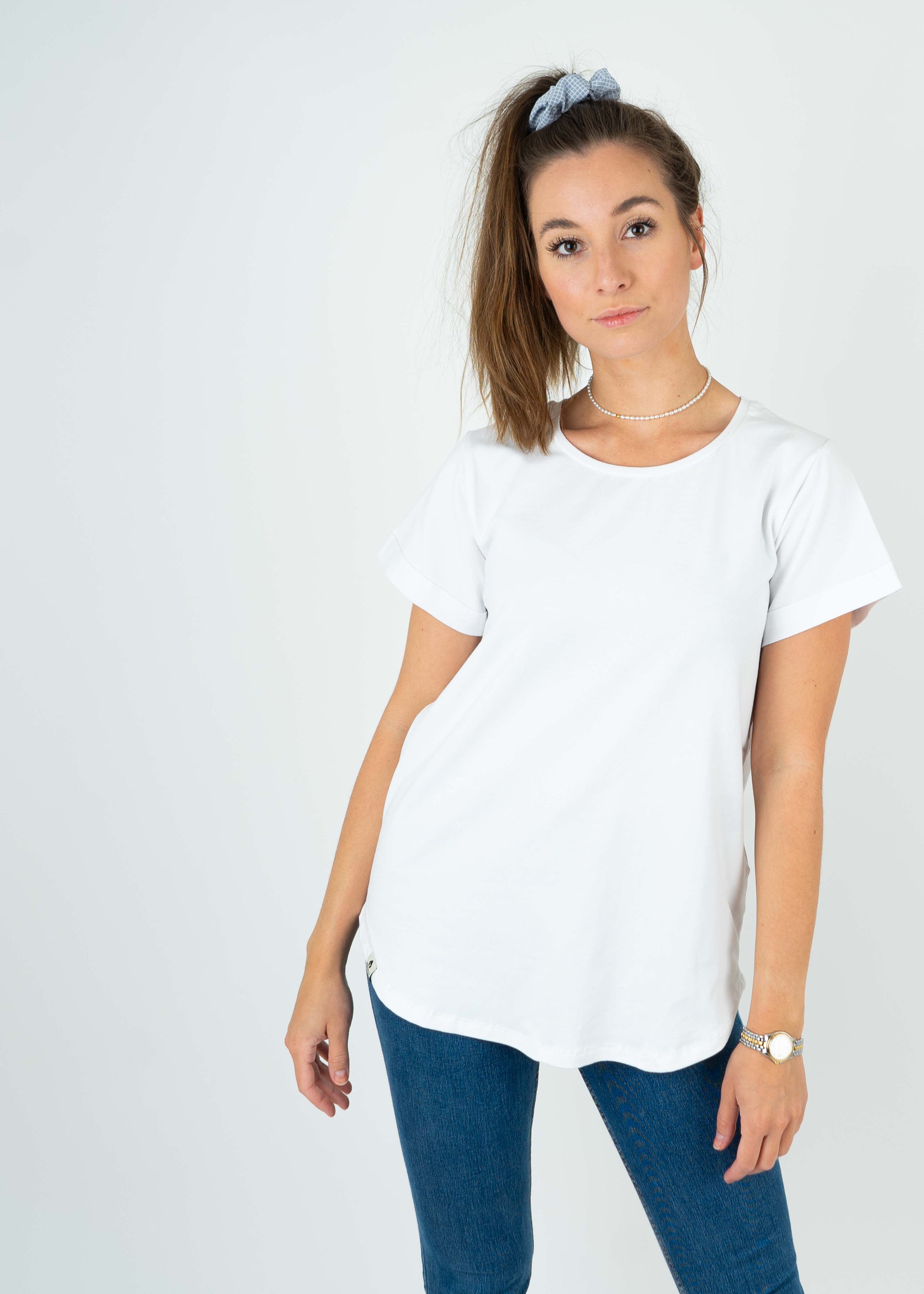 Unser Model Katy ist <strong>168 cm</strong> groß und trägt <strong>Größe S</strong>.#