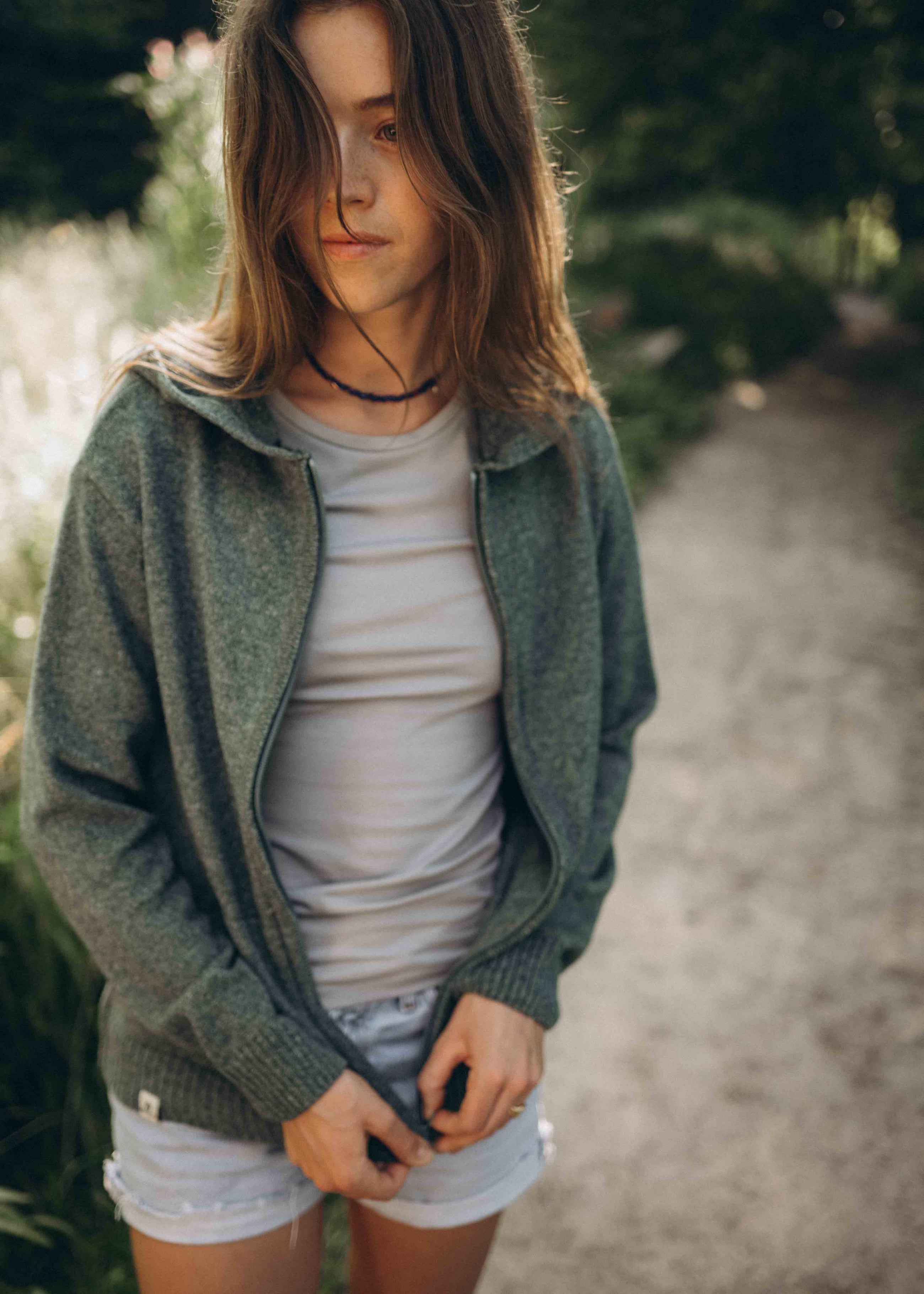 Unser Model Mathilda ist <strong>178 cm</strong> groß und trägt <strong>Größe S</strong>.#