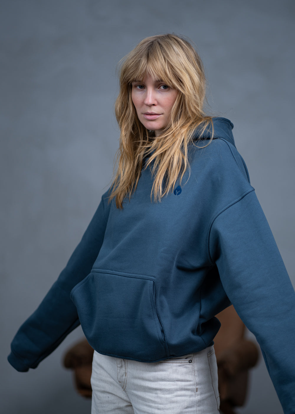 Cropped Heavy-Sweat Hoodie SWOOR DarkSlate