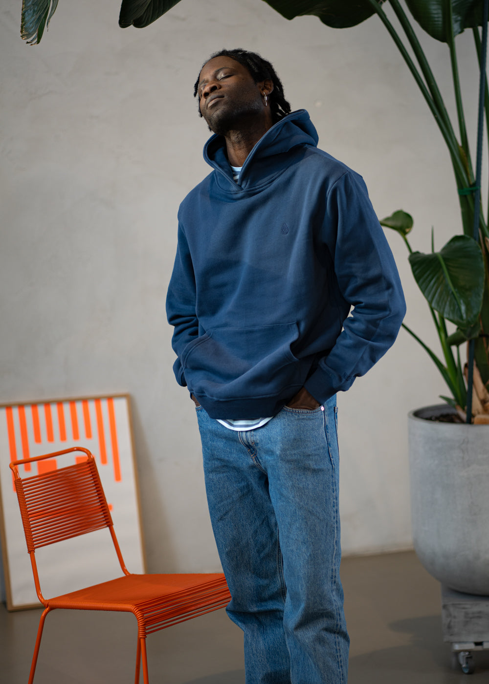 Unser Model K ist <strong>189 cm</strong> groß und trägt <strong>Größe L</strong>.#