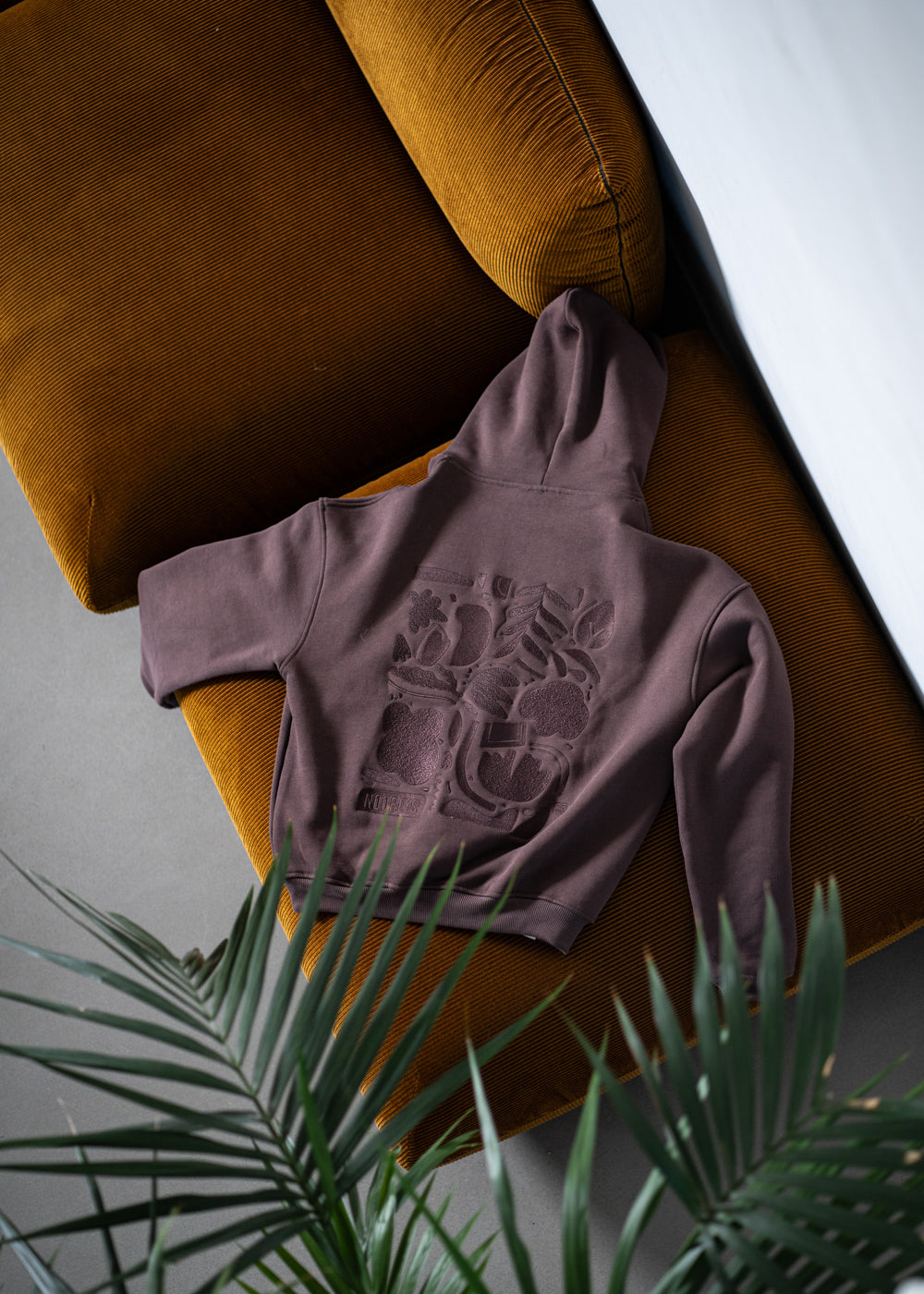 Cropped Heavy-Sweat Hoodie PUNDIG SealBrown