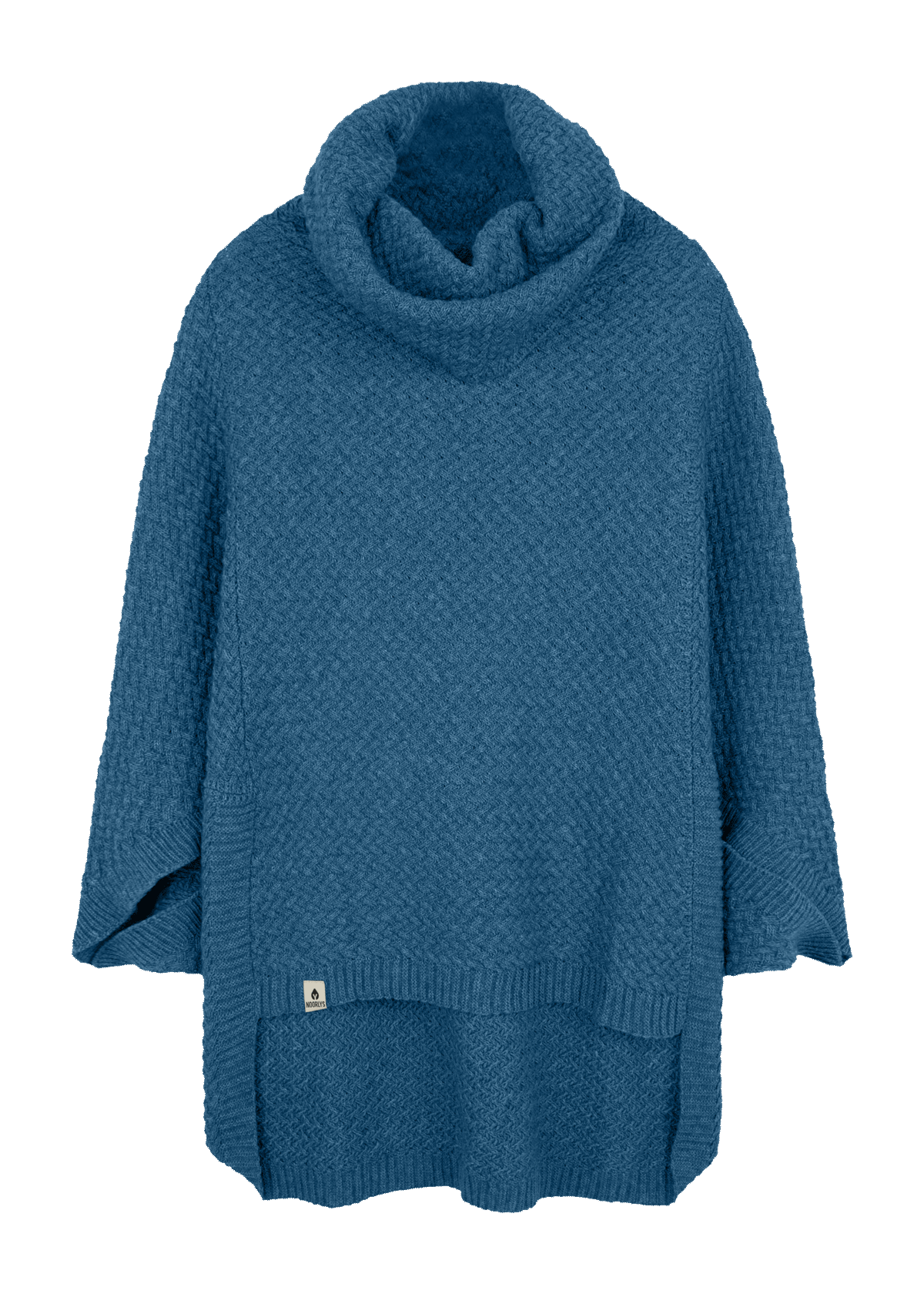 Strick-Poncho MUUS DenimBlue