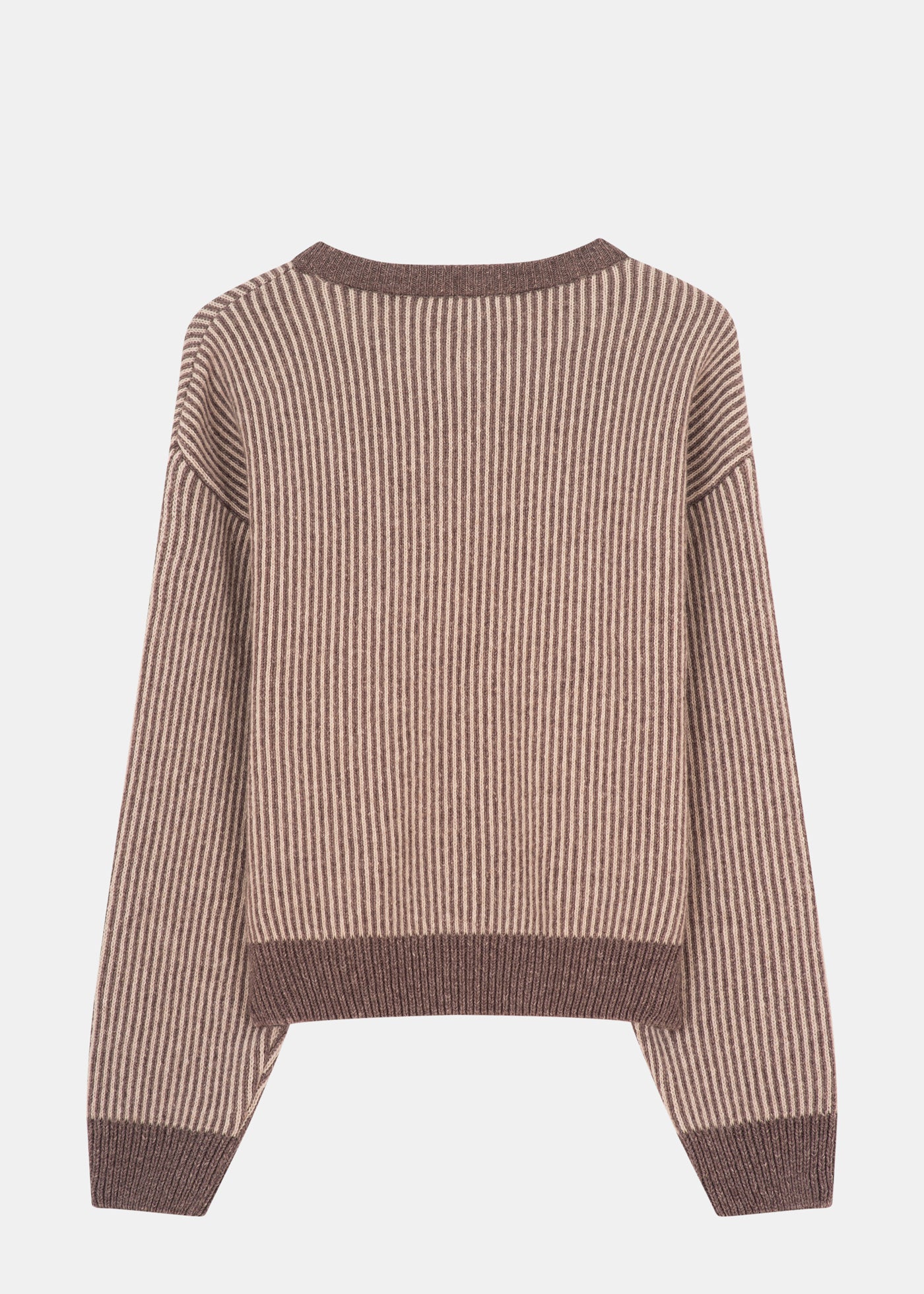 Strickpullover NELLIE SchokoladeOysterGreyStriped