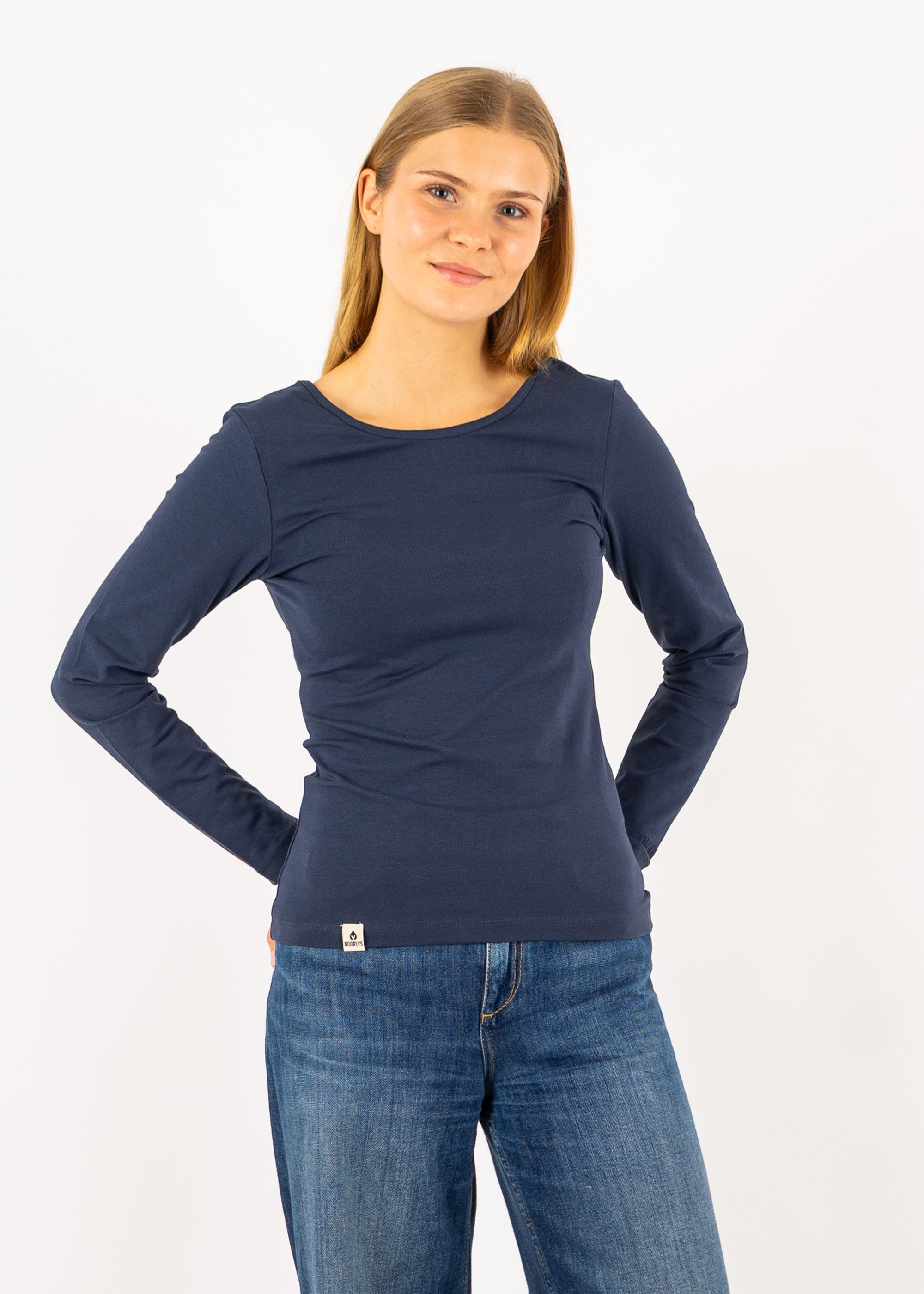 Unser Model Maike ist <strong>176 cm</strong> groß und trägt <strong>Größe S</strong>.#
