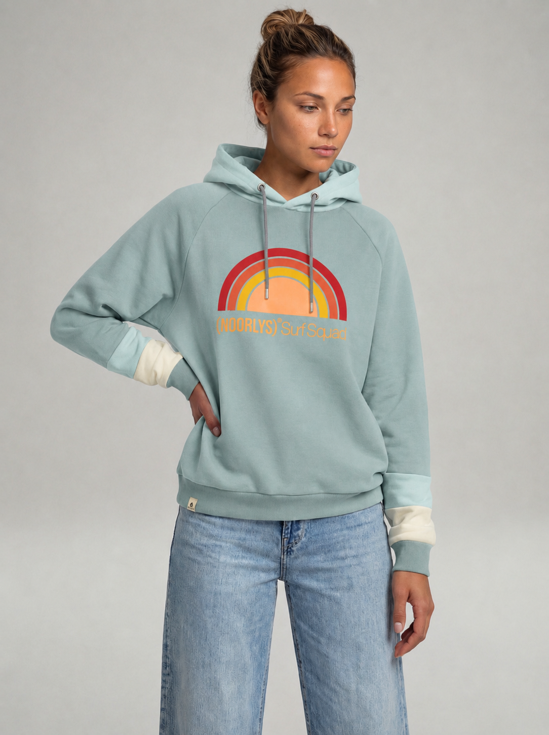 Hoodie TÜÜTJE SilverBlue/IllusionBlue/PearlIvory
