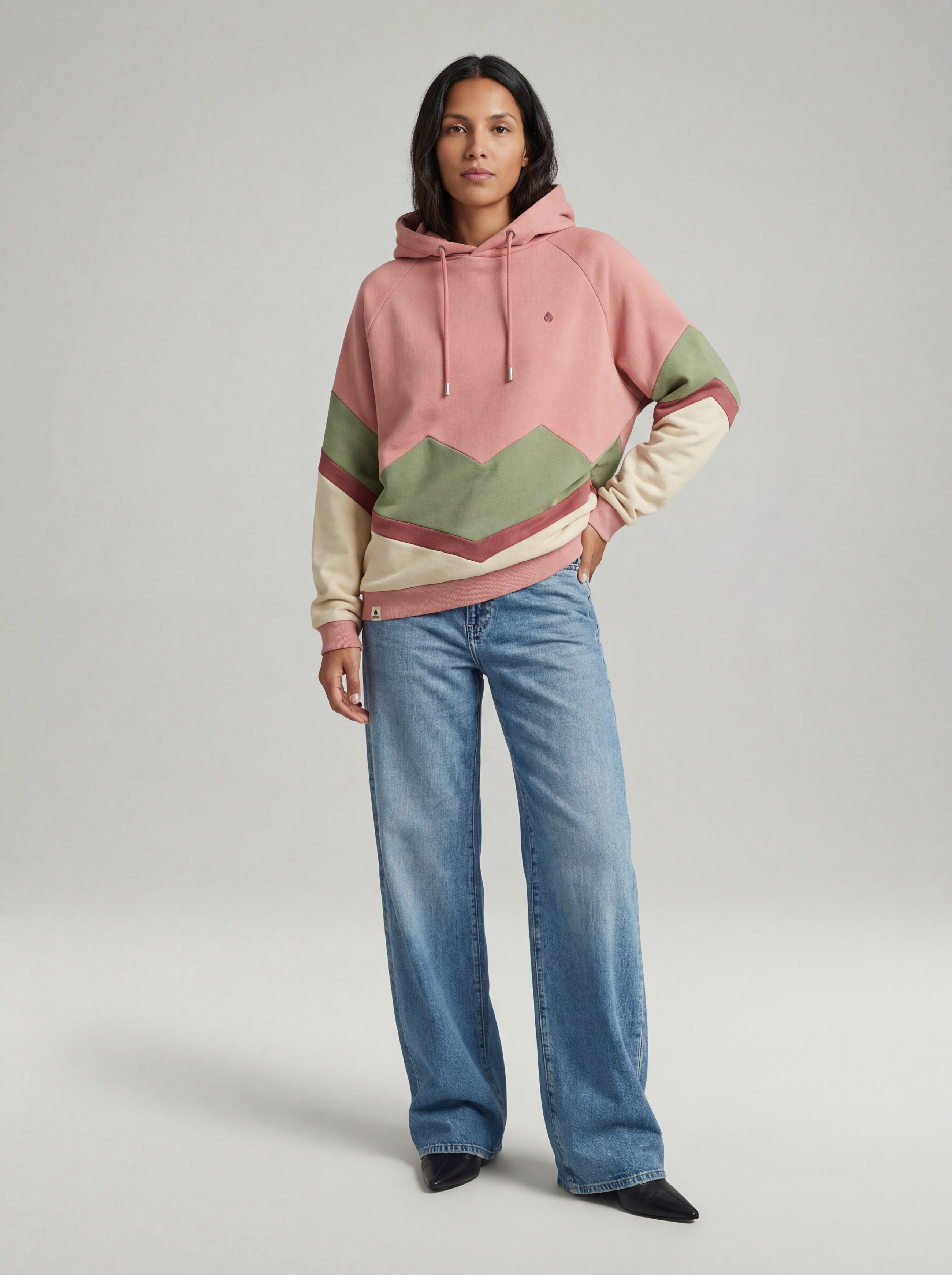 Hoodie BEEVERN OldRose