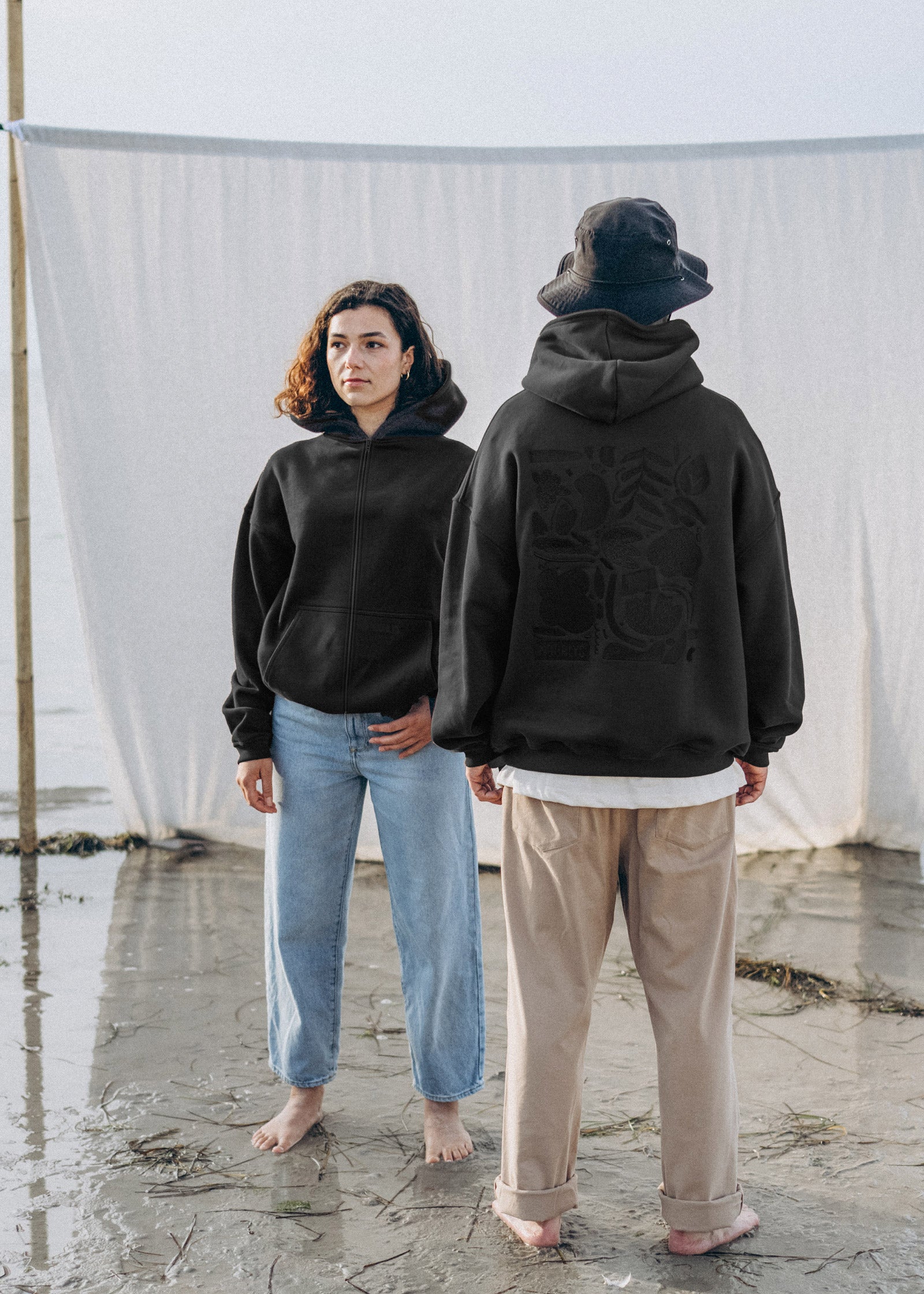 Heavy-Sweatjacke PUNDIG Black