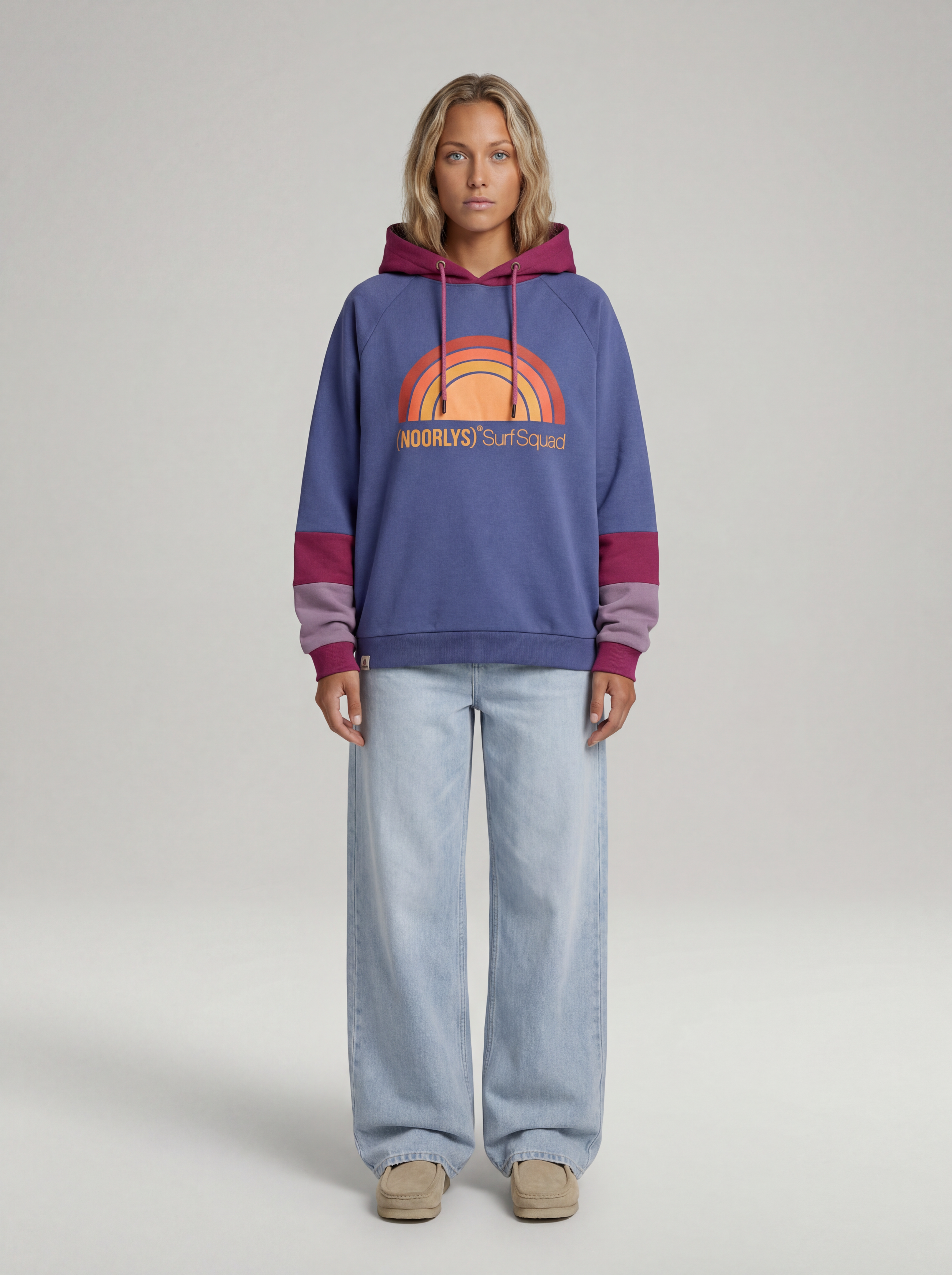 Hoodie TÜÜTJE SkipperBlue/Beaujolais/Mauve