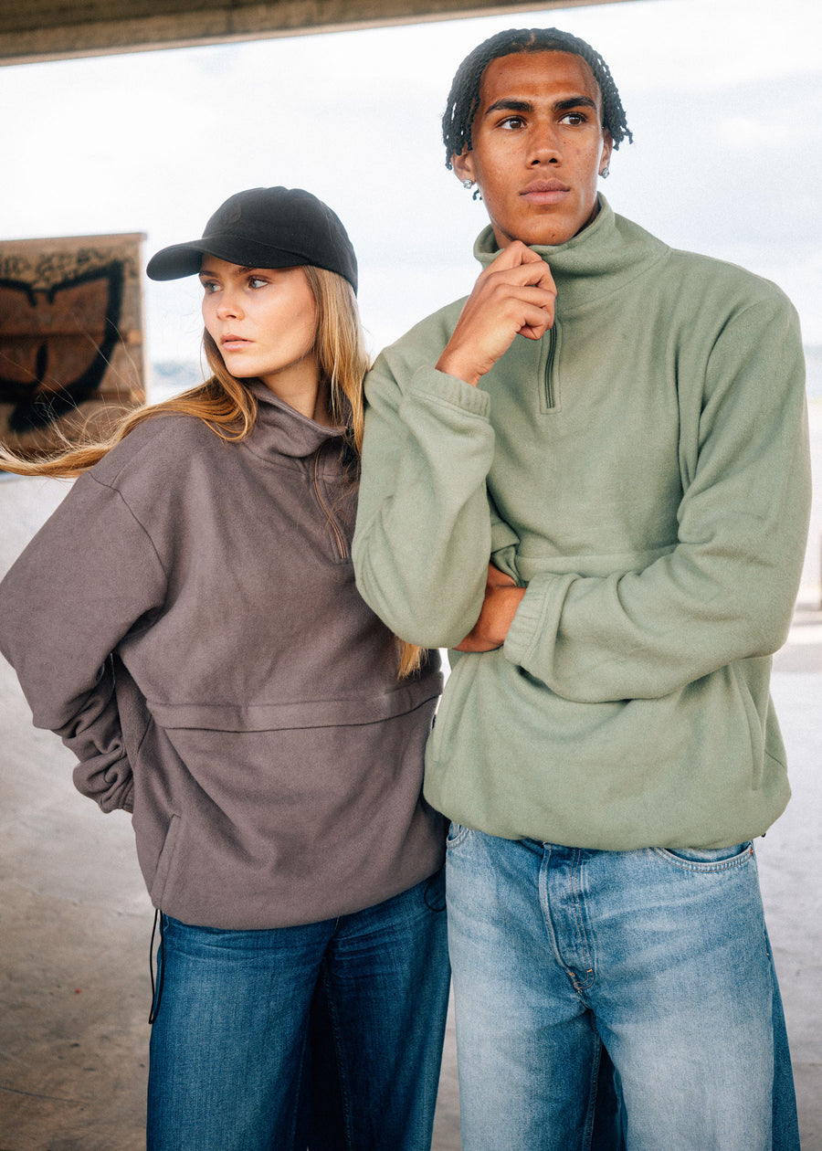 Baumwoll-Fleece-Sweater RAUK DustyMint