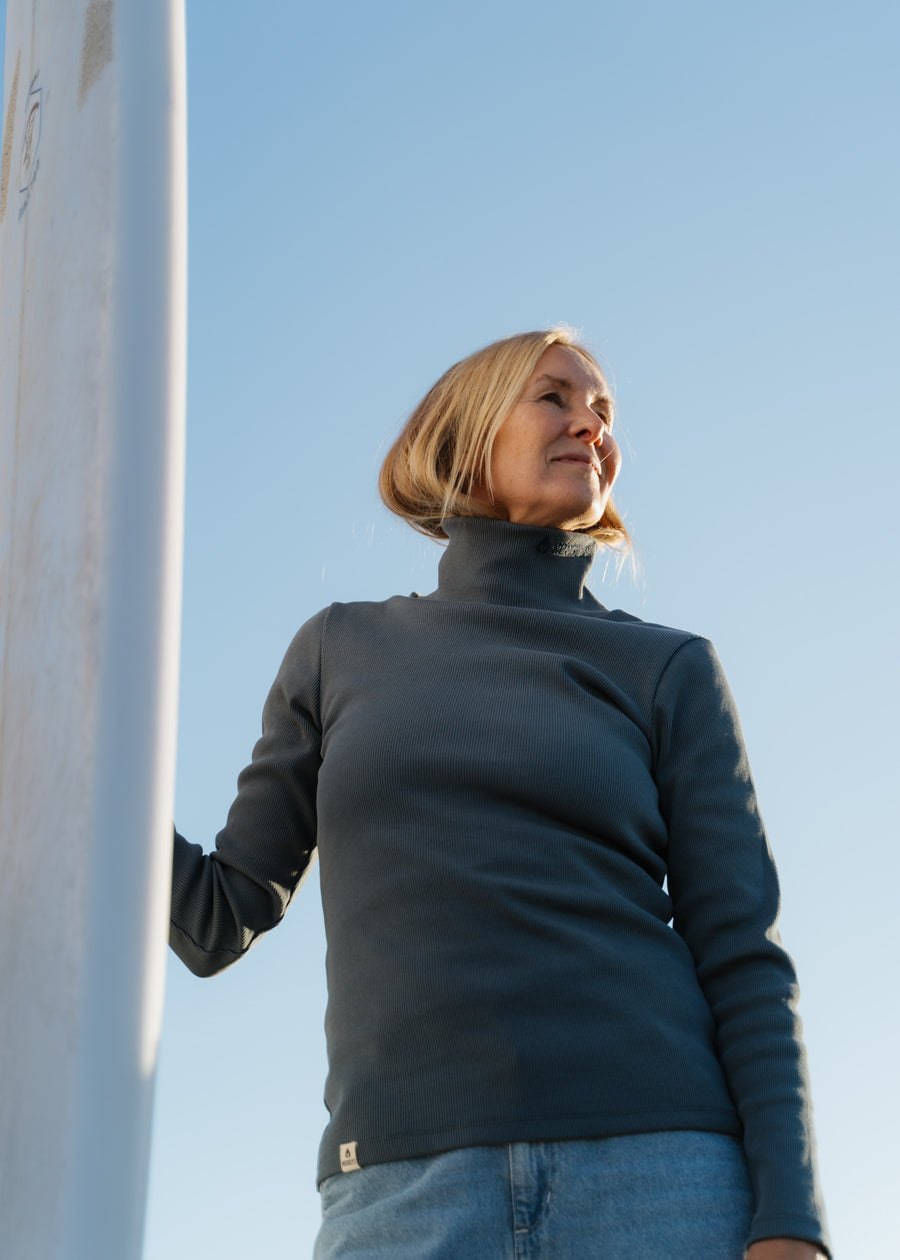 Rib-Sweater FJELLA DarkSlate