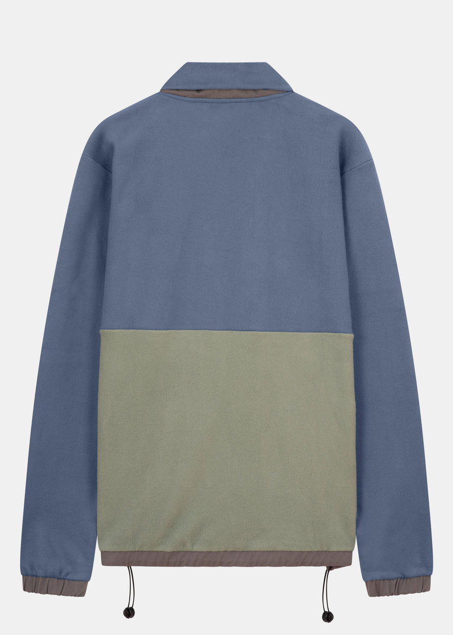 Baumwoll-Fleece-Jacke MÖÖK DenimBlue/DustyMint
