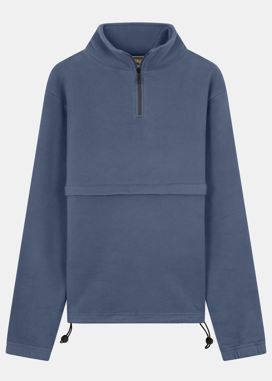 Baumwoll-Fleece-Sweater RAUK DenimBlue