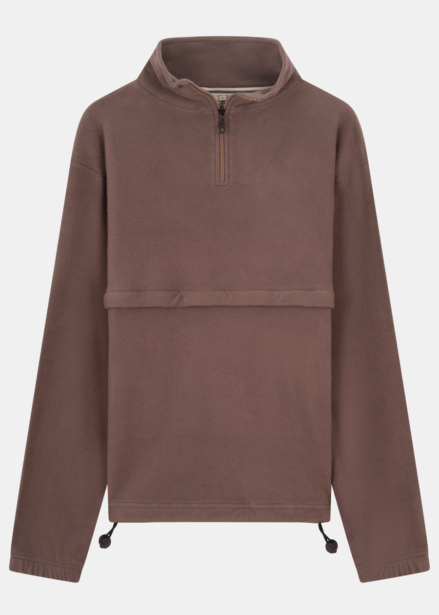 Baumwoll-Fleece-Sweater RAUK DustyBrown