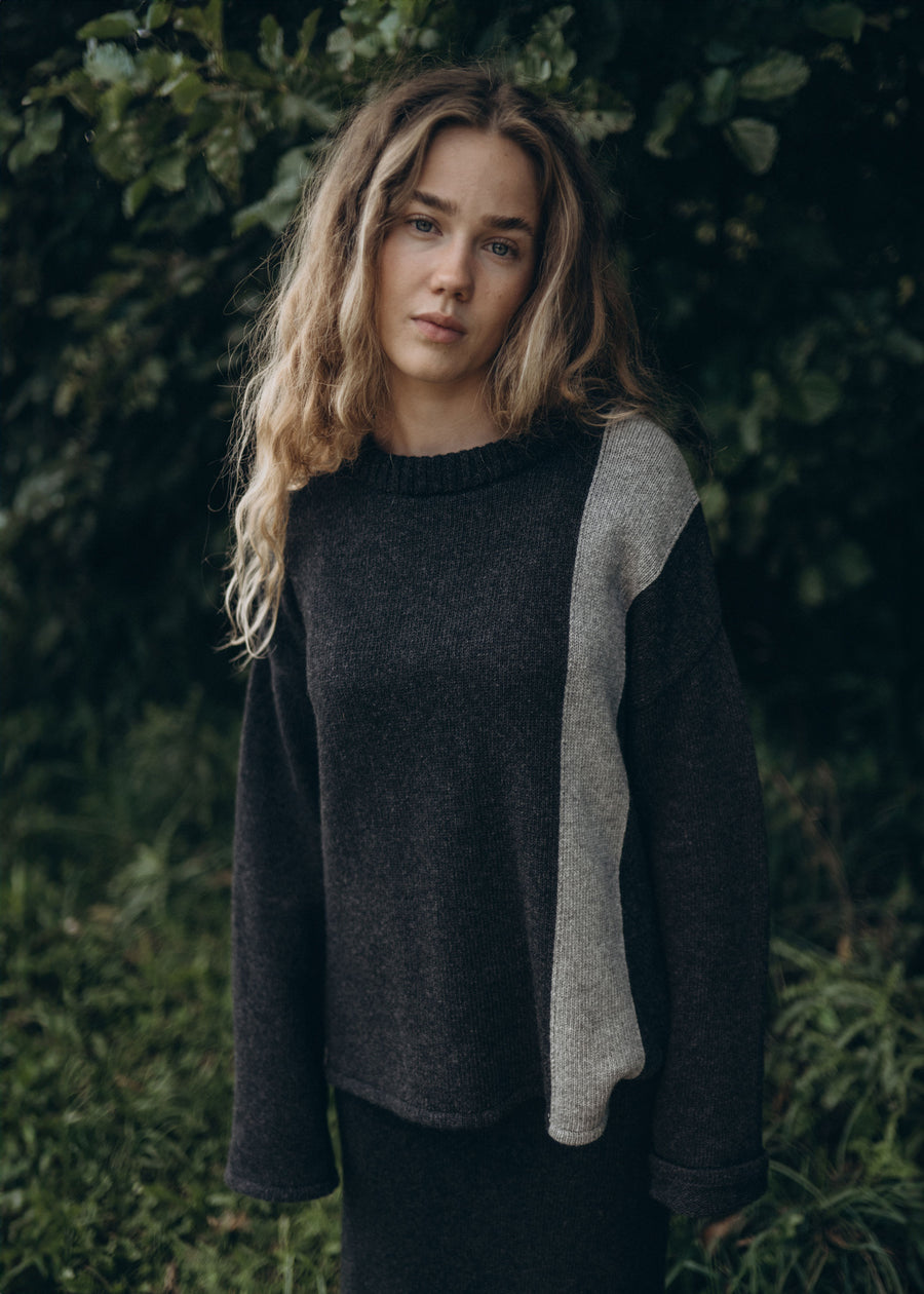Jacquard-Sweater SLOOCK Anthracite
