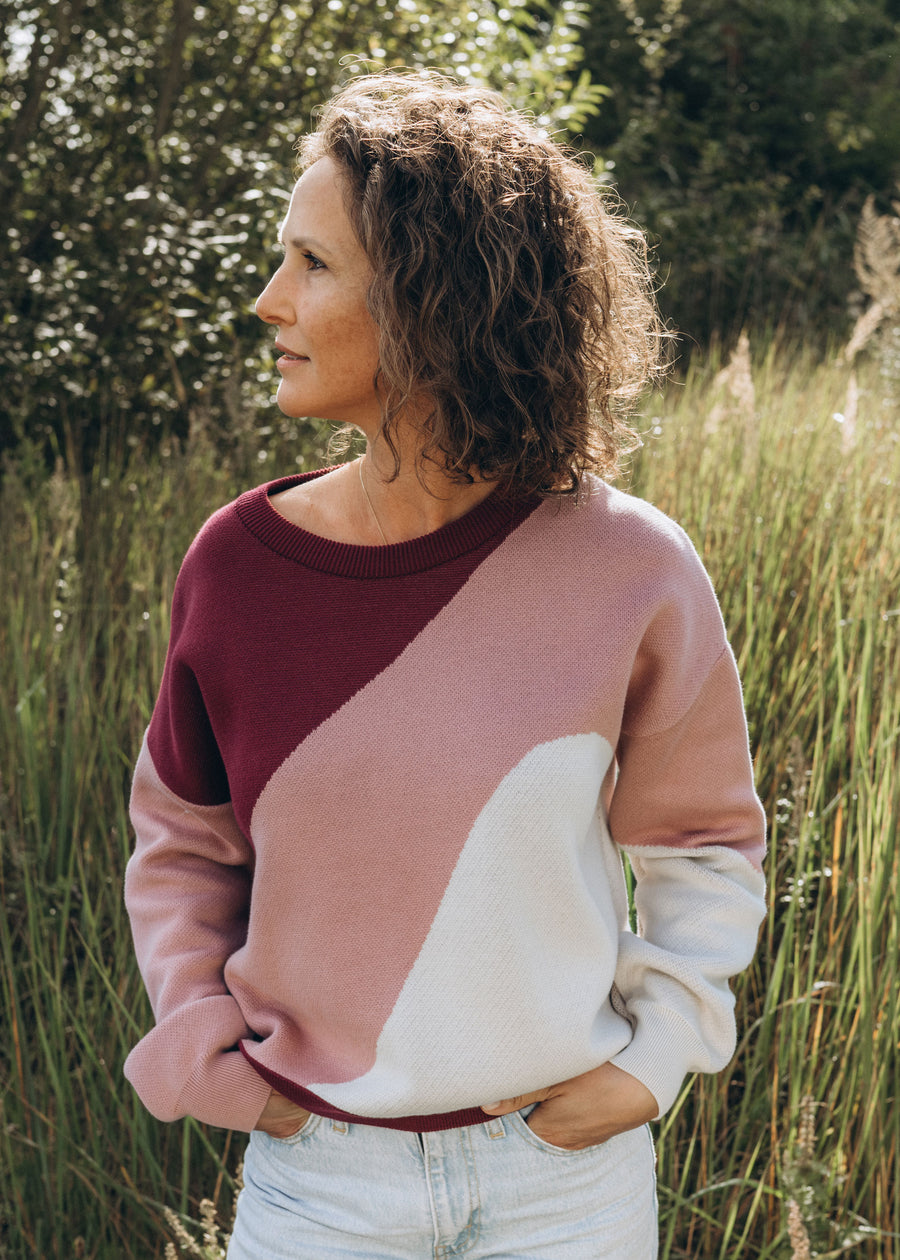 Jacquard-Sweater SPEEKER Krimizi/DuskPink/Sand