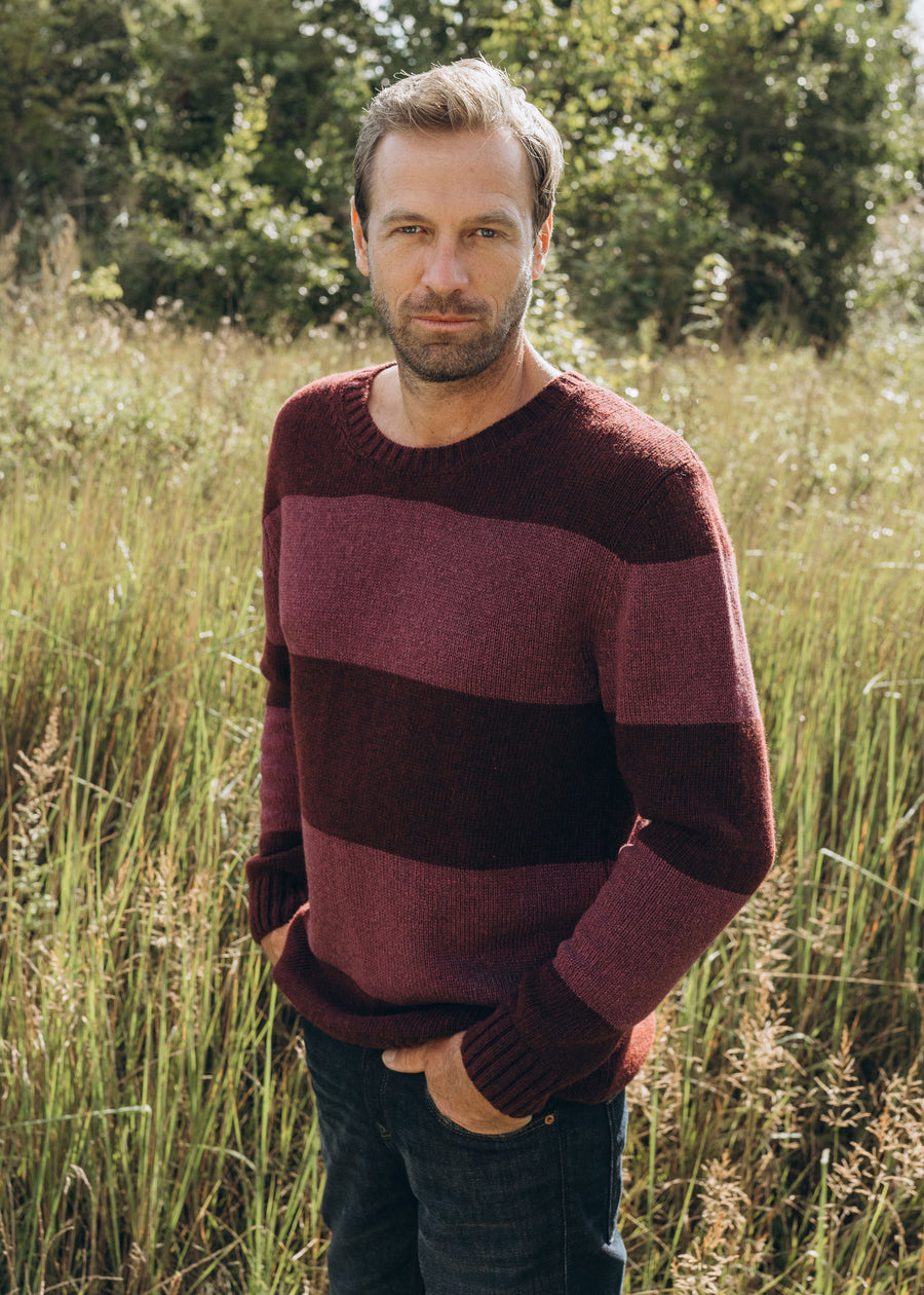 Strickpullover RIFFELT PlumViolettStriped