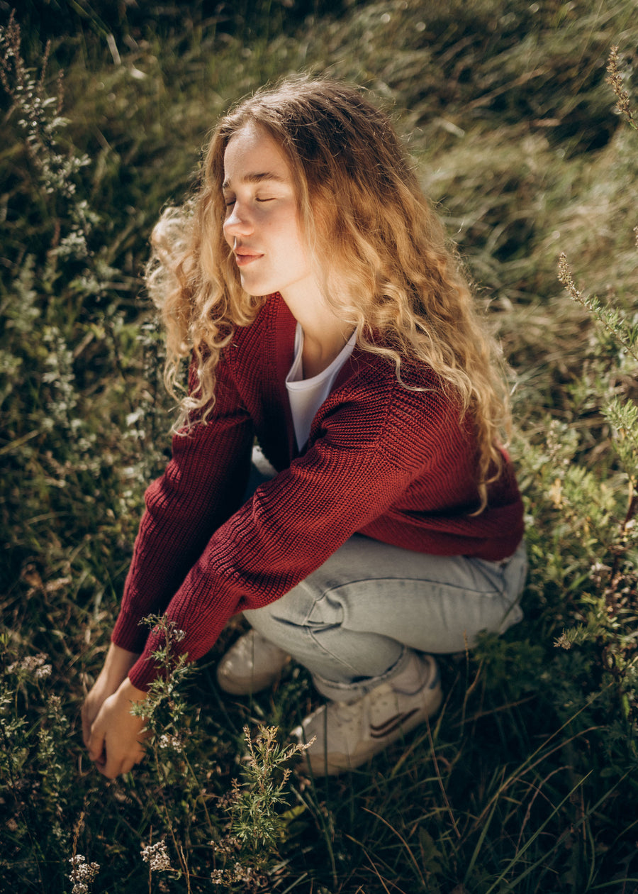 Strickjacke ANNALOTTA CabernetRed