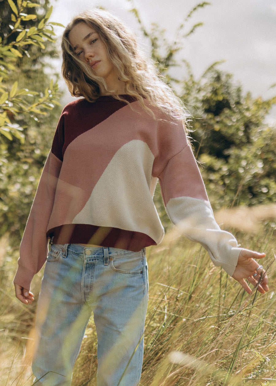 Jacquard-Sweater SPEEKER Krimizi/DuskPink/Sand