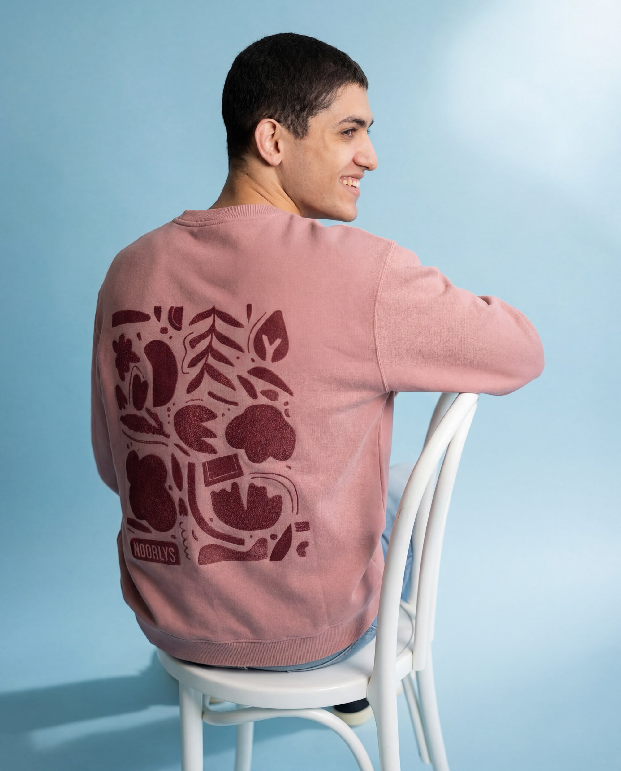 Boxy Heavy-Sweat Sweater PUNDIG DustyRose/Marsala