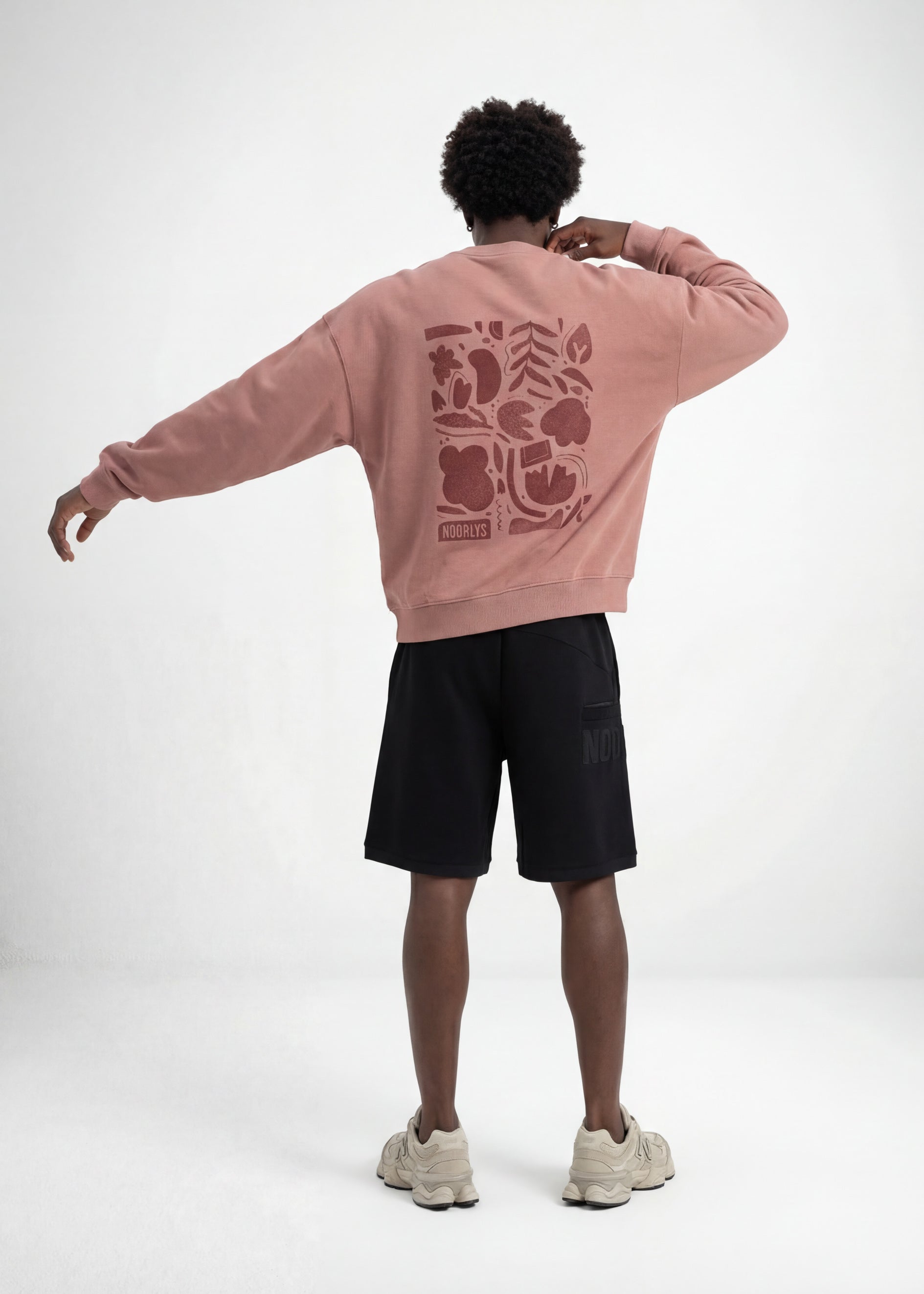 Boxy Heavy-Sweat Sweater PUNDIG DustyRose/Marsala