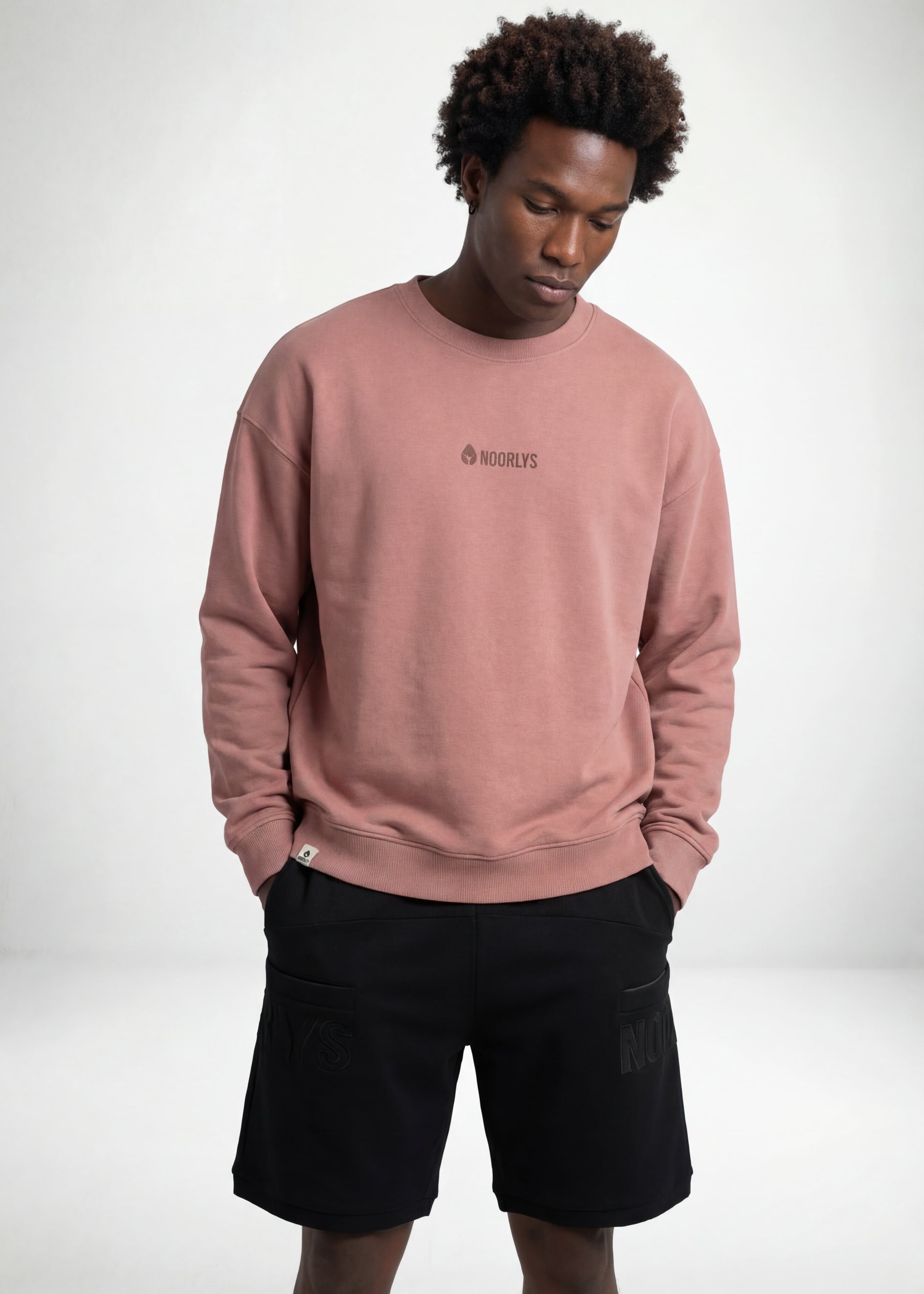 Boxy Heavy-Sweat Sweater PUNDIG DustyRose/Marsala