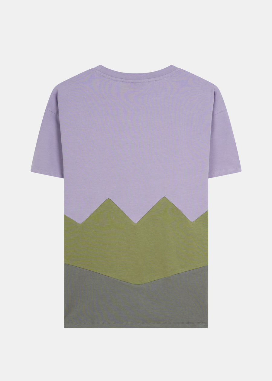 GOTS T-Shirt BEEVERN PersianViolet/LodenGreen/StormyWeather