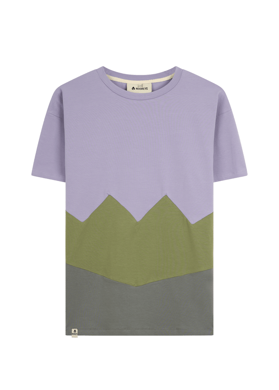 GOTS T-Shirt BEEVERN PersianViolet/LodenGreen/StormyWeather