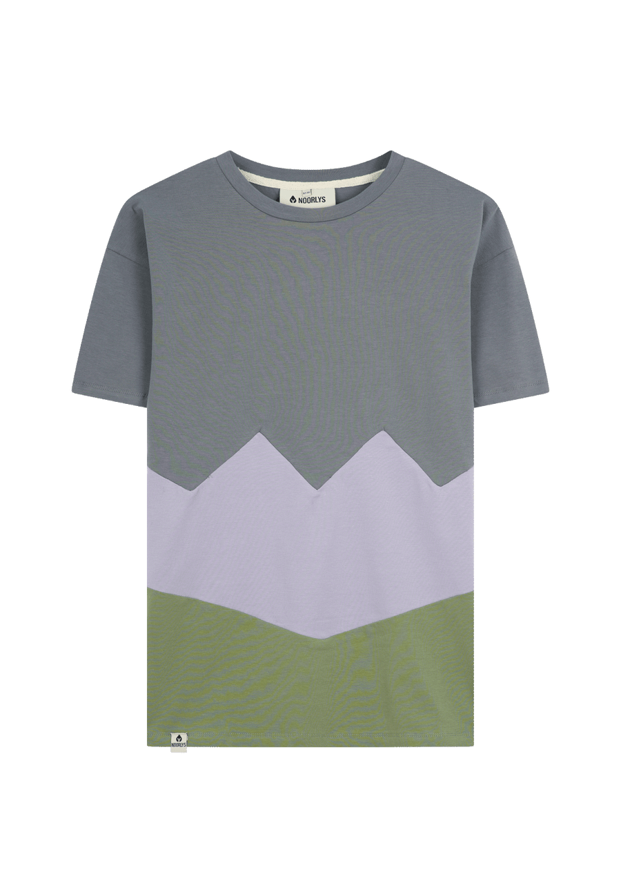 GOTS T-Shirt BEEVERN StormyWeather/PersianViolet/LodenGreen