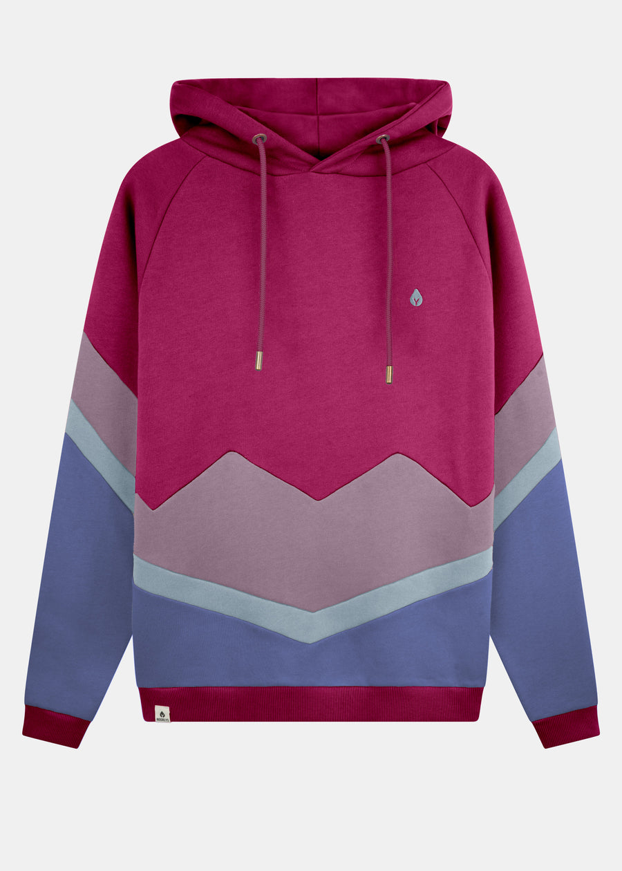 Hoodie BEEVERN Beaujolais/Mauve/IllusionBlue/SkipperBlue