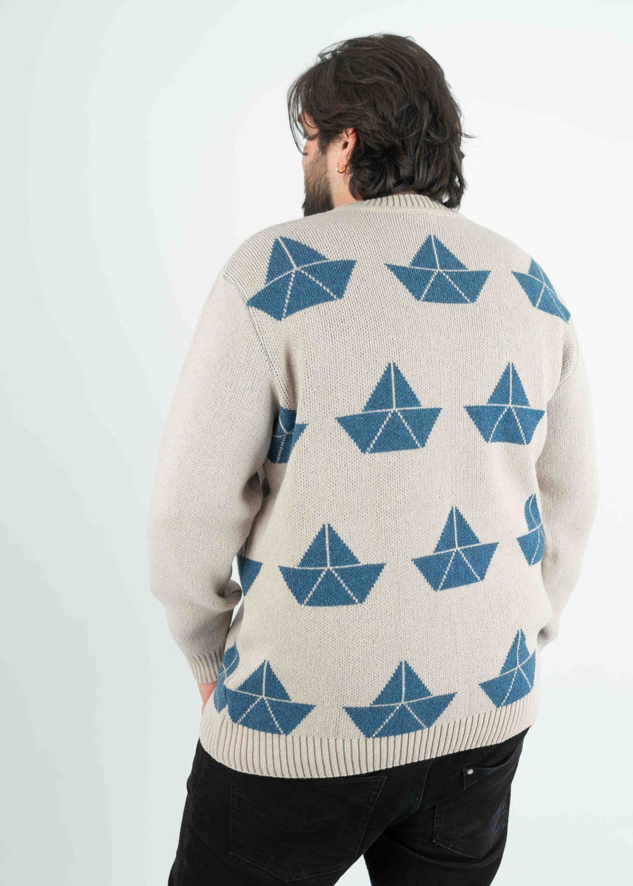 Knit sweater BÖNK OysterGrey