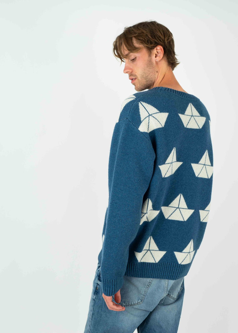 Knit sweater BÖNK DenimBlue