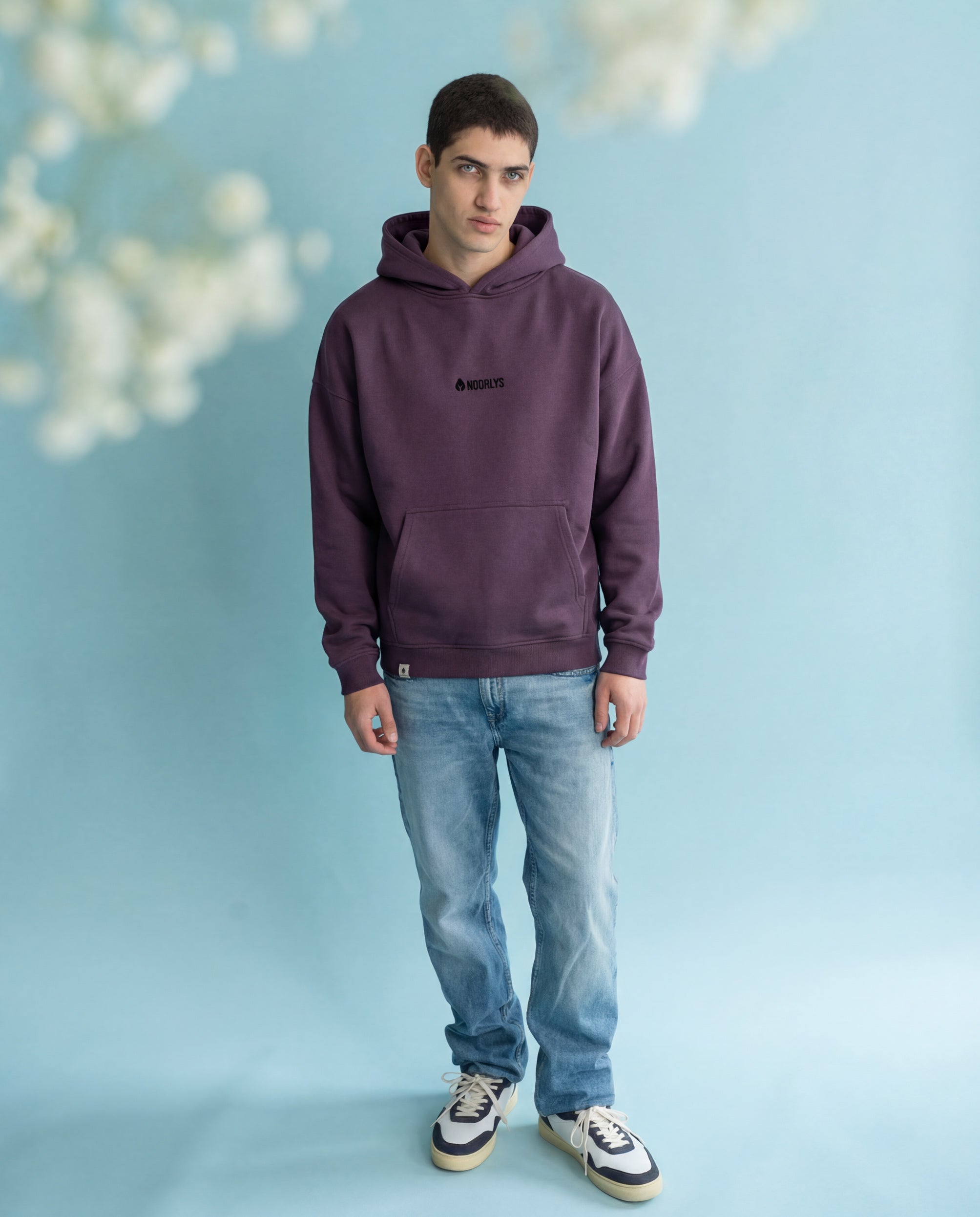 Boxy Heavy-Sweat Hoodie PUNDIG PlumPerfect