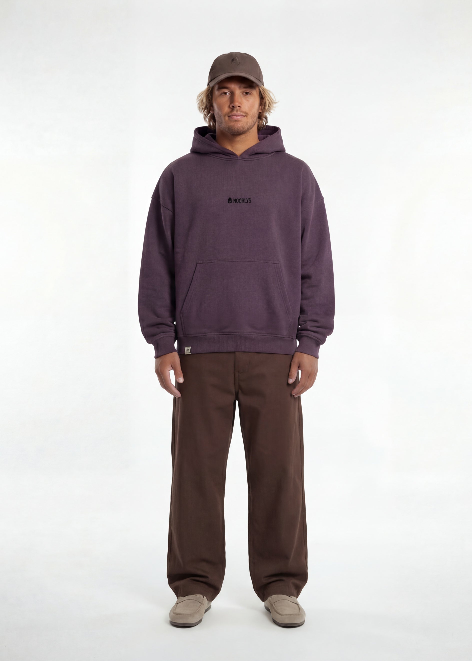 Boxy Heavy-Sweat Hoodie PUNDIG PlumPerfect