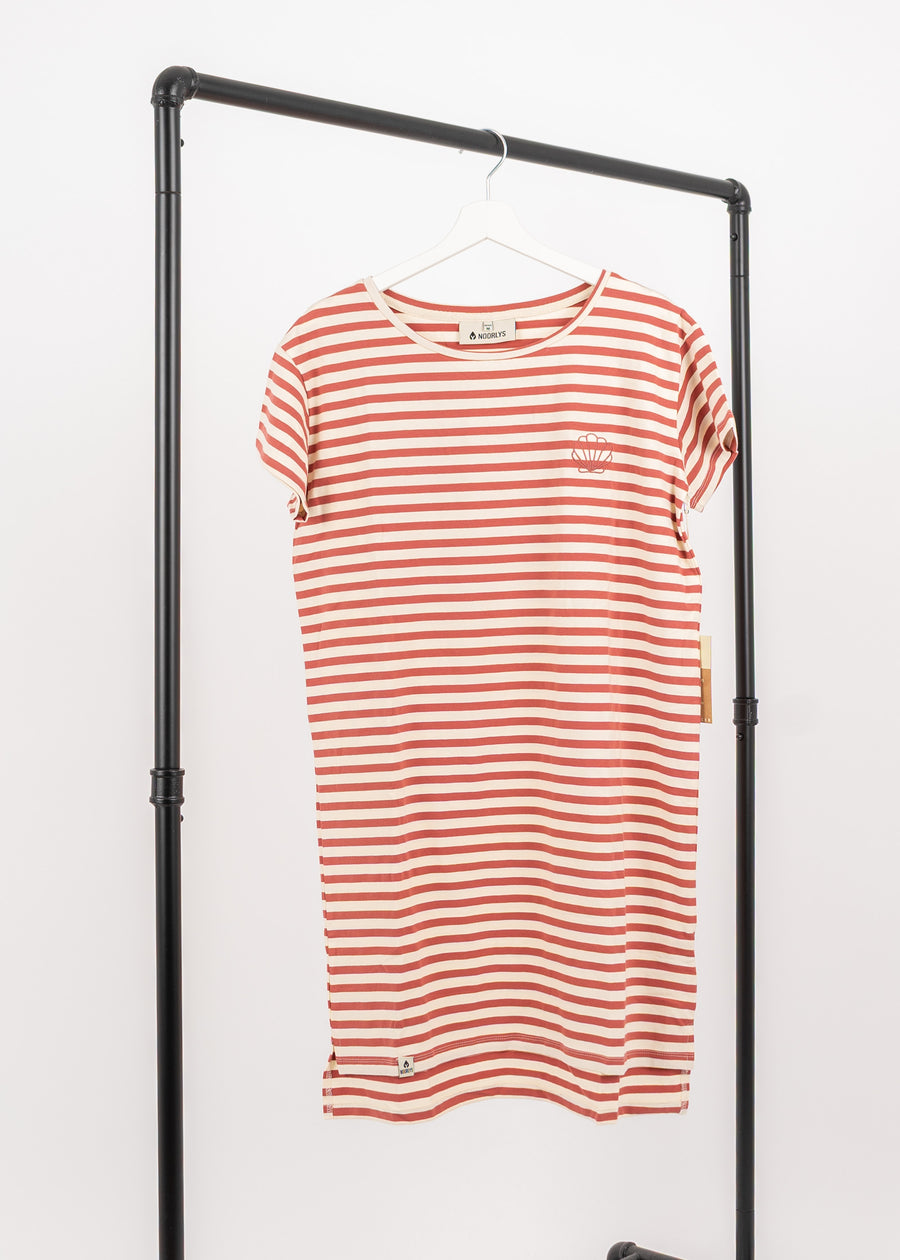 Second Choice T-Shirt-Kleid SPILLIG MahagonyStriped