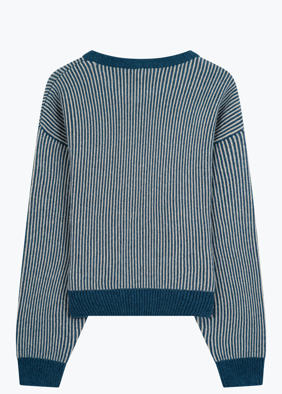 Strickpullover NELLIE DenimBlue/OysterGrey