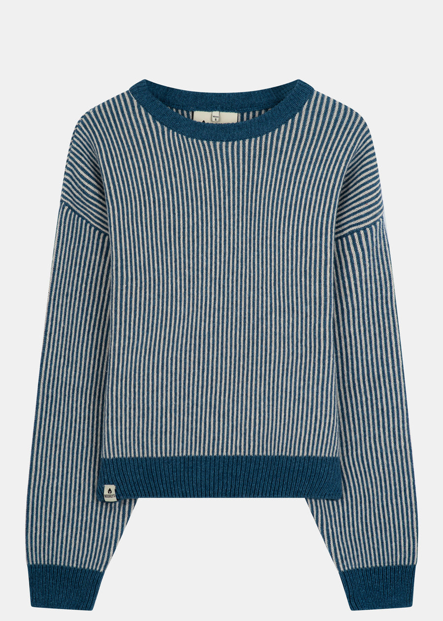 Strickpullover NELLIE DenimBlue/OysterGrey