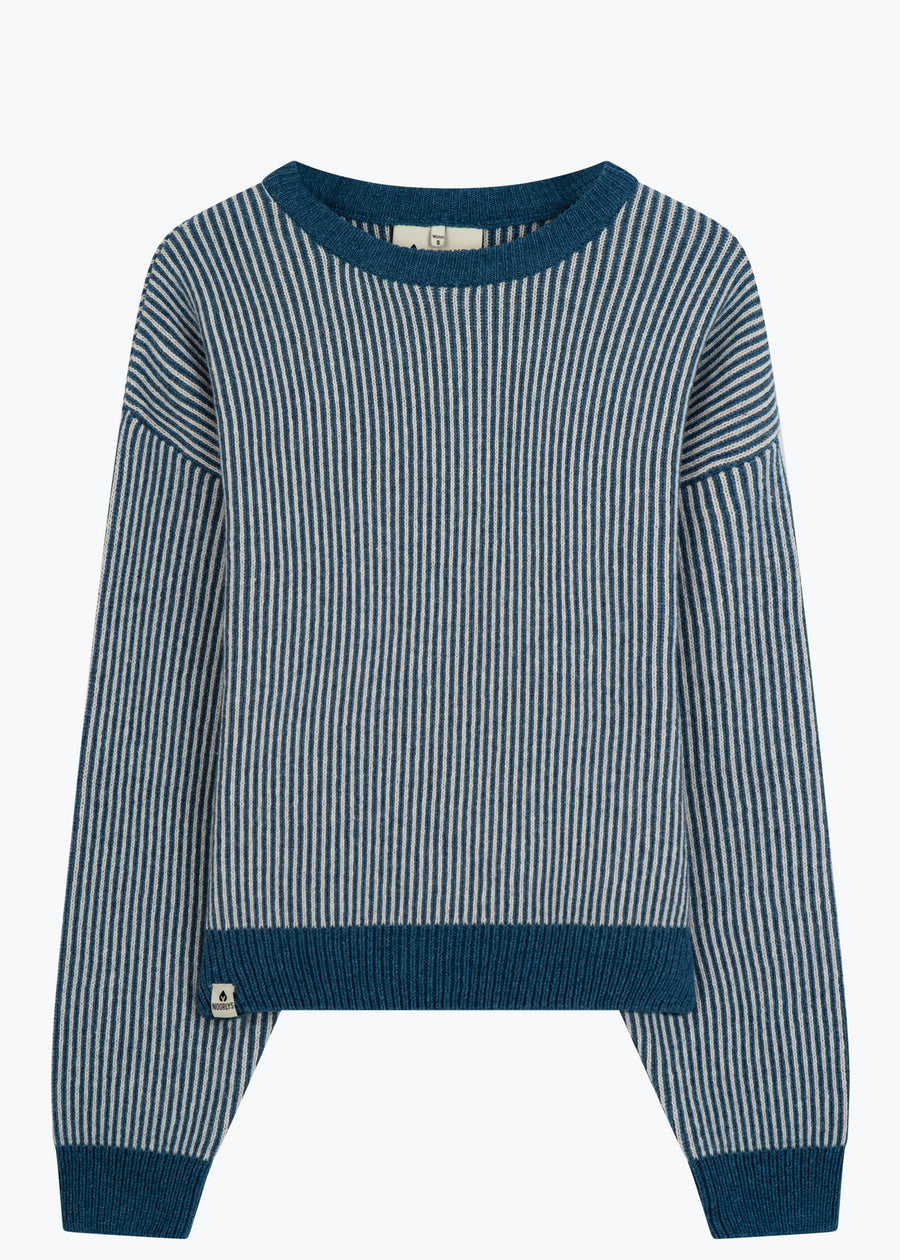 Strickpullover NELLIE DenimBlue/OysterGrey