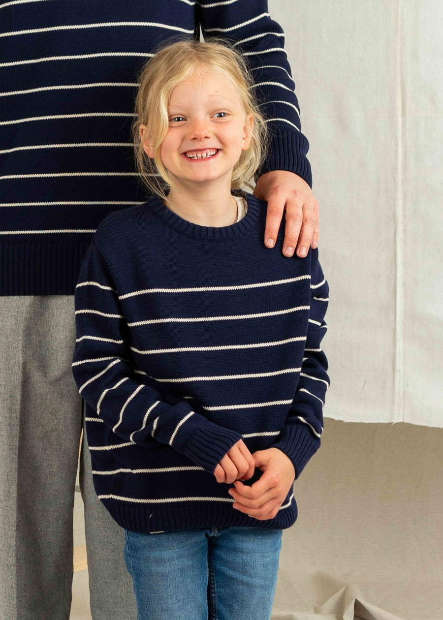 Second Choice KIDS Strickpullover Navy-Beige-Striped