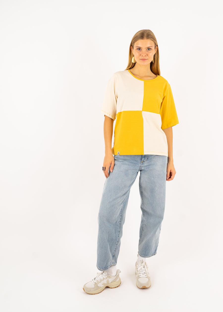 T-Shirt FIERNKANT HoneyGold/PearledIvory