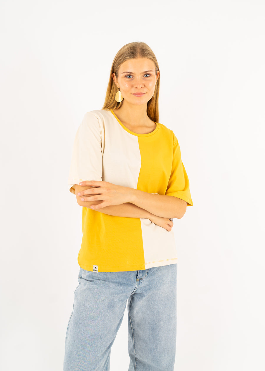 T-Shirt FIERNKANT HoneyGold/PearledIvory